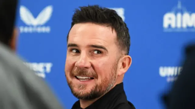 Barry Ferguson smiles during his press conference