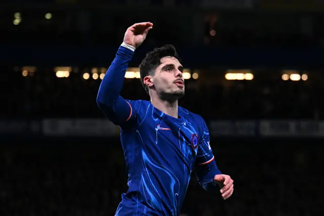 Pedro Neto of Chelsea celebrates