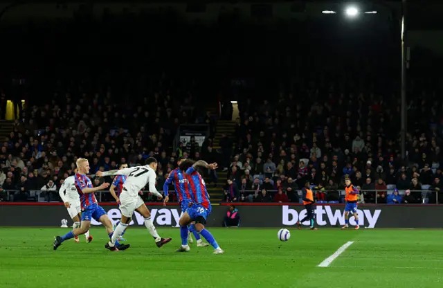 Morgan Rogers of Aston Villa scores