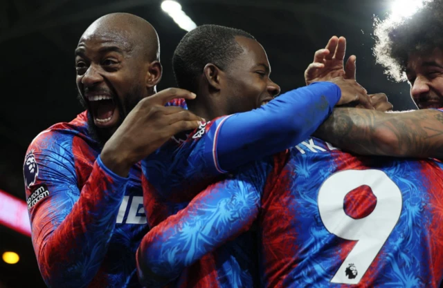 Crystal Palace's Eddie Nketiah celebrates