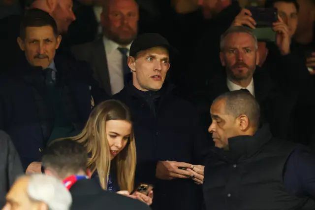 Thomas Tuchel, Head Coach of England, is seen in the stand