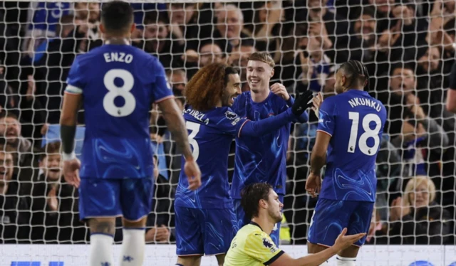 Chelsea's Marc Cucurella celebrates