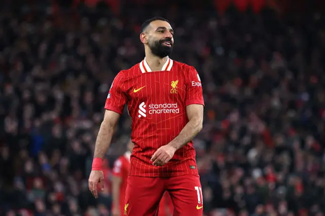 Mo Salah looks on