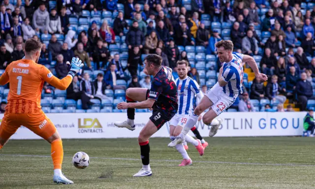 Marley Watkins knocks in a late winner for Kilmarnock against Rangers