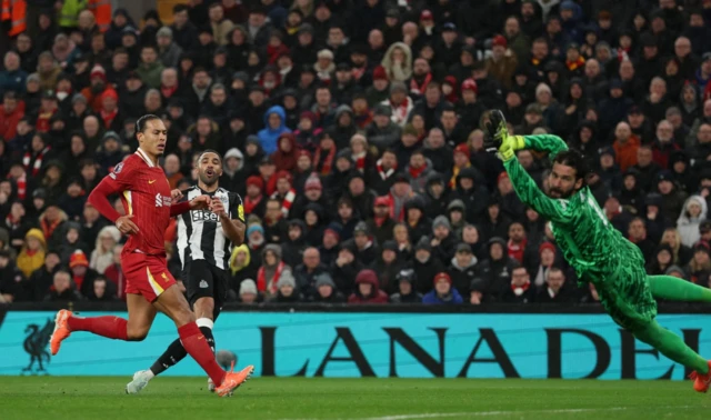 Newcastle United's Callum Wilson shoots at goal