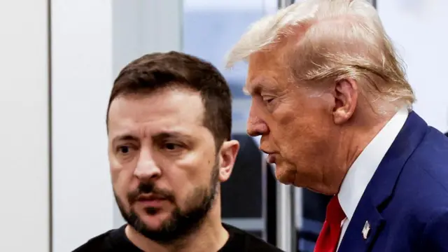 Donald Trump and Ukraine's President Volodymyr Zelenskiy