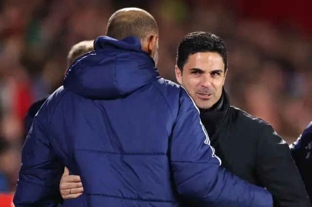 Mikel Arteta and Nuno Espírito Santo
