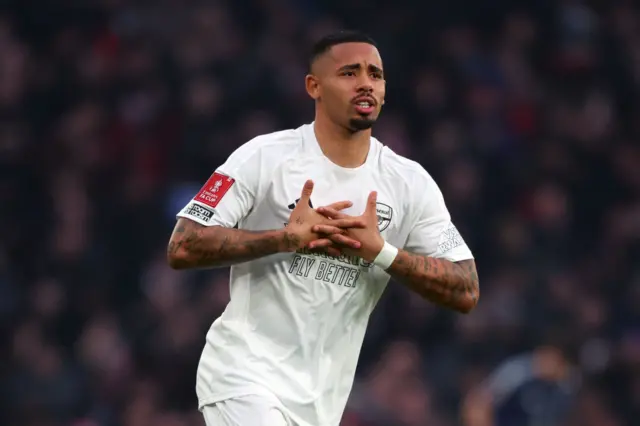 Gabriel Jesus looks on