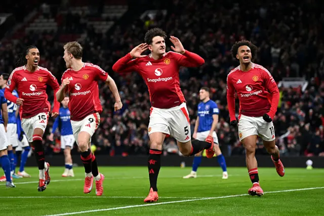 Harry Maguire of Manchester United celebrates