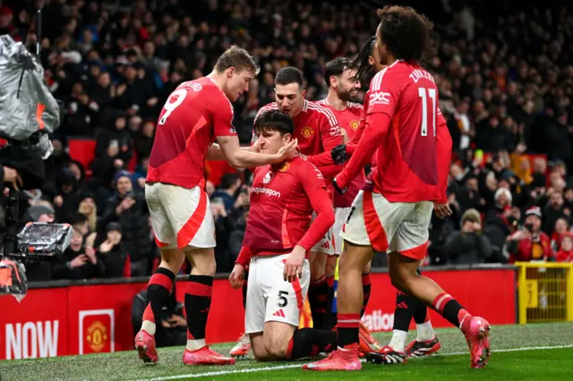 Harry Maguire of Manchester United celebrates