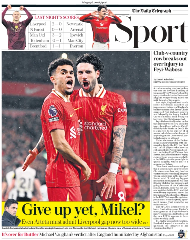 Telegraph back page Feb 27