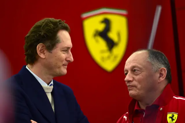 John Elkann and Fred Vasseur