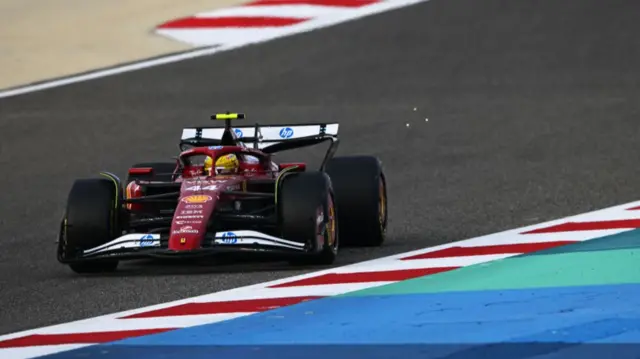 Lewis Hamilton in the Ferrari