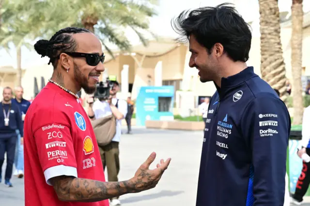 Lewis Hamilton and Carlos Sainz