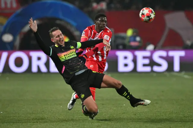 Nasser Djiga playing for Red Star Belgrade