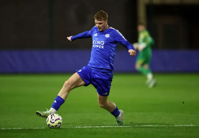 Wilson-Brown in action for Leicester City U21