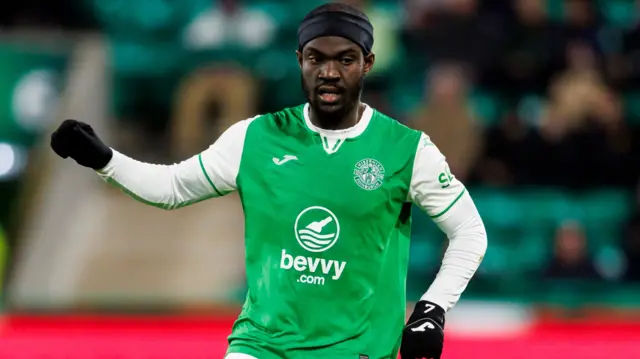 Hibernian’s Elie Youan in action during a William Hill Premiership match between Hibernian and Aberdeen at Easter Road