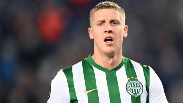 Mats Knoester of Ferencvaros TC during the UEFA Europa League Group H match between Trabzonspor AS and Ferencvaros at Senol Gunes Stadium