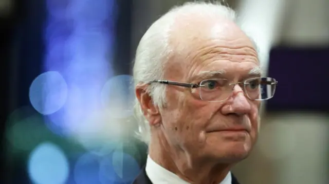 King Carl XVI Gustaf of Sweden attends a gala reception for Singapore