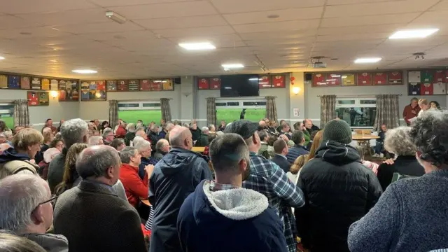 More than 250 people gathered at the public meeting in 2023