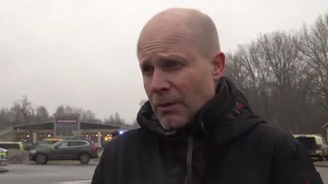 Johannes Sjöberg, father to a daughter who was at the school during the shooting