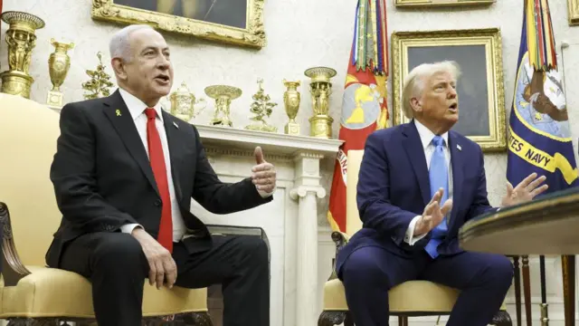 Netanyahu and Trump say next to each othe r