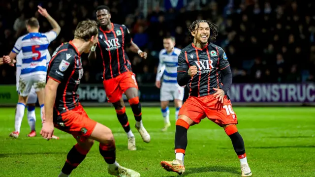 Tyrhys Dolan (10) of Blackburn Rovers scores a goal and celebrates