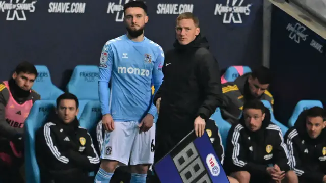 Matt Grimes comes on for Coventry