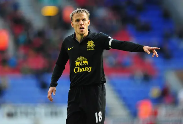 Everton player Phil Neville