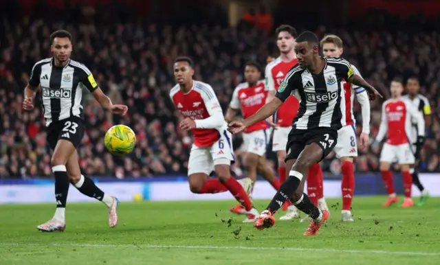 Alexander Isak scores for Newcastle