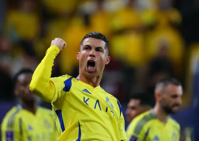 Cristiano Ronaldo celebrates