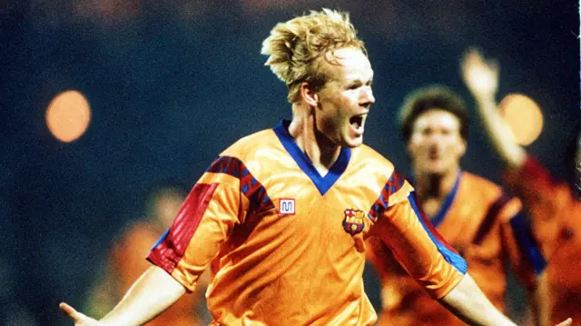 Ronald Koeman playing for Barcelona