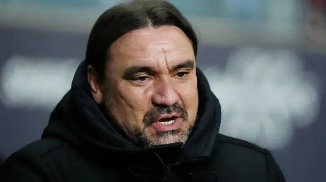 Daniel Farke on the touchline