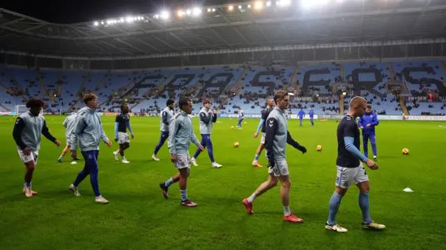 Coventry players warm up