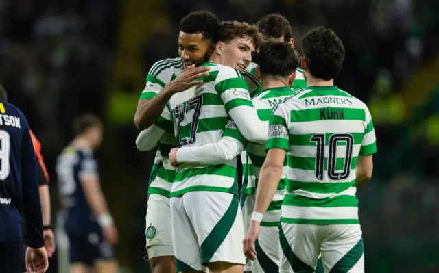 Celtic celebrate their fifth of the evening