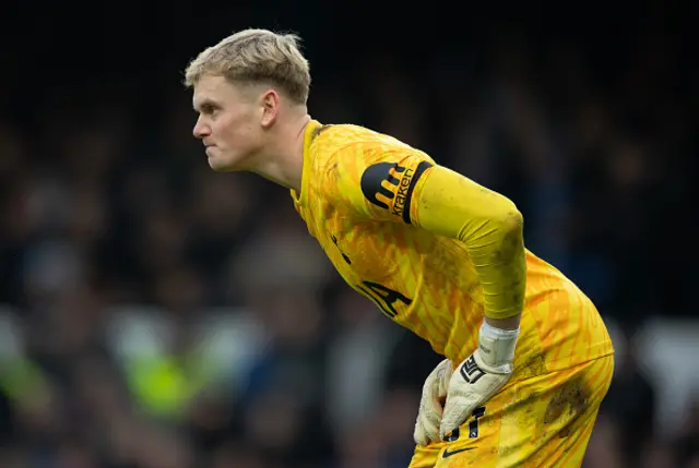 Tottenham Hotspur goalkeeper Antonin Kinsky looks on