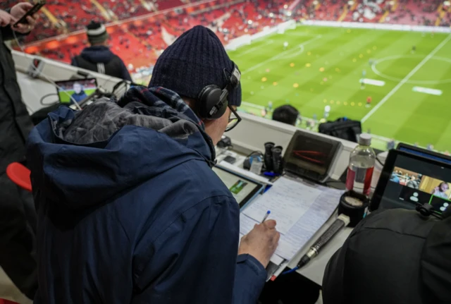 John Murray, BBC Radio 5 Live commentator at Anfield