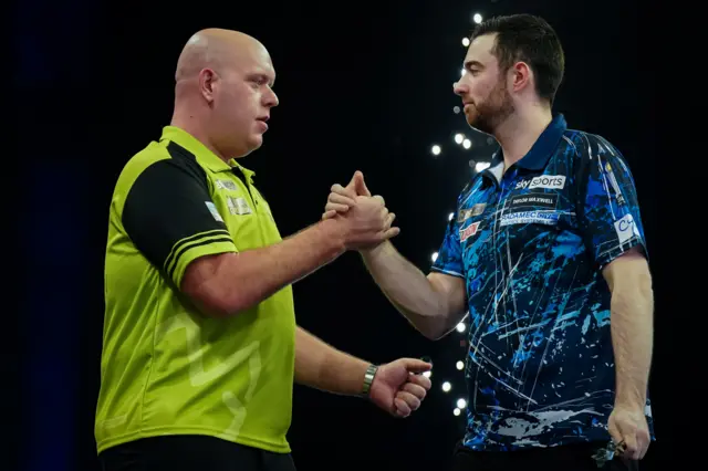 Michael van Gerwen and Luke Humphries