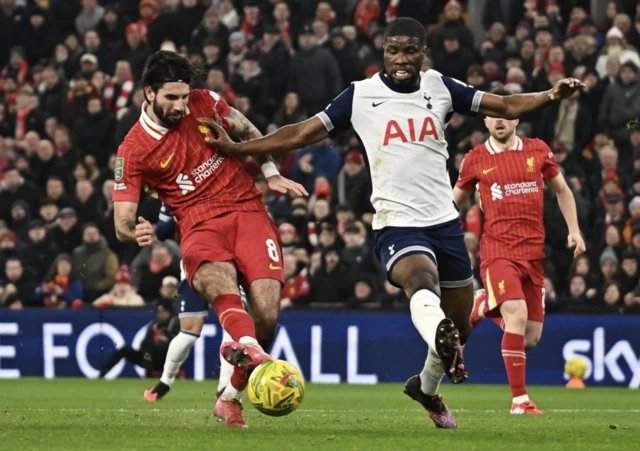 Liverpool's Dominik Szoboszlai scores