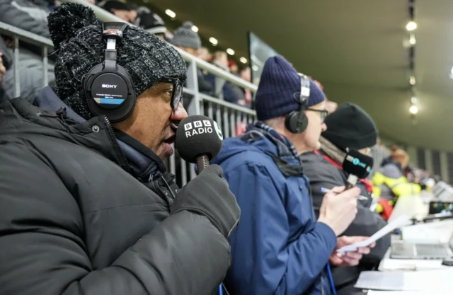 Dion Dublin alongside John Murray at Anfield