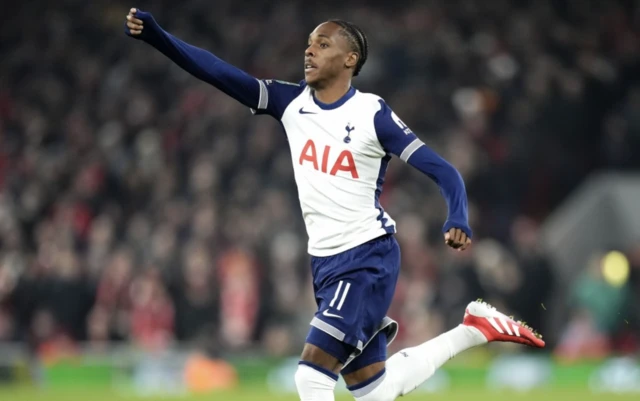 Tottenham Hotspur's Mathys Tel running