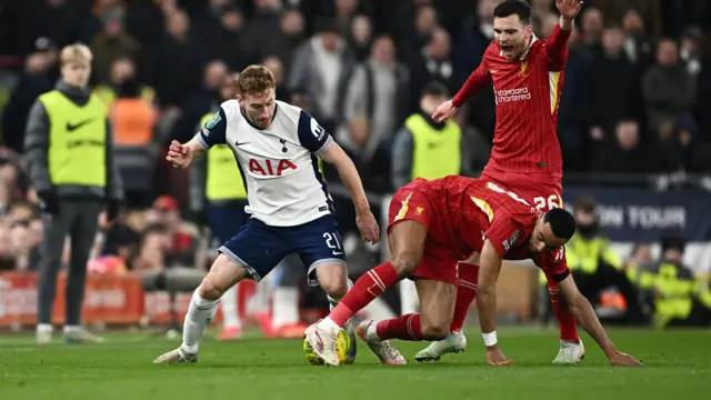 Tottenham Hotspur's Dejan Kulusevski in action