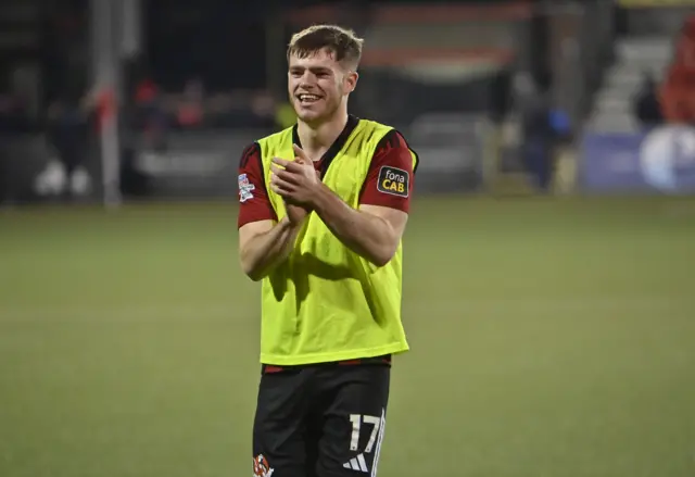 Kieran Offord celebrates with Crusaders