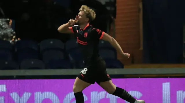 Cameron McGeehan celebrates scoring