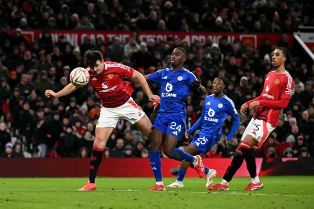 Harry Maguire scores the team's second goal.