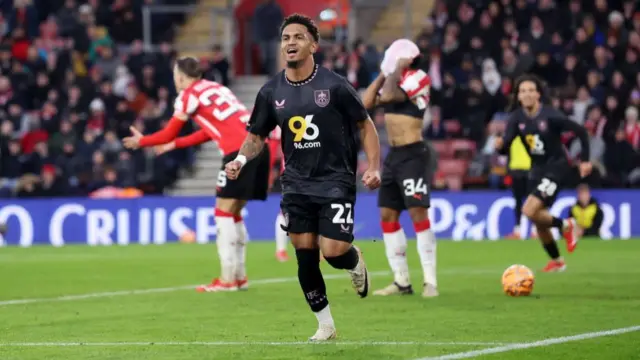 Marcus Edwards of Burnley celebrates scoring