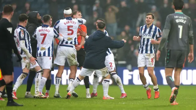 Kyle Bartley hits Sheffield Wednesday player