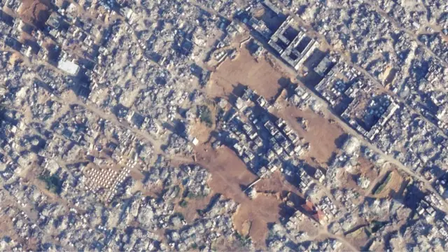 A satellite image shows