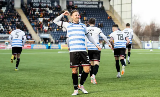 Scott Arfield celebrates his early goal