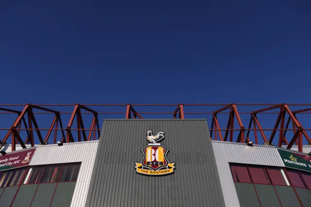 The exterior of Bradford's Valley Parade ground